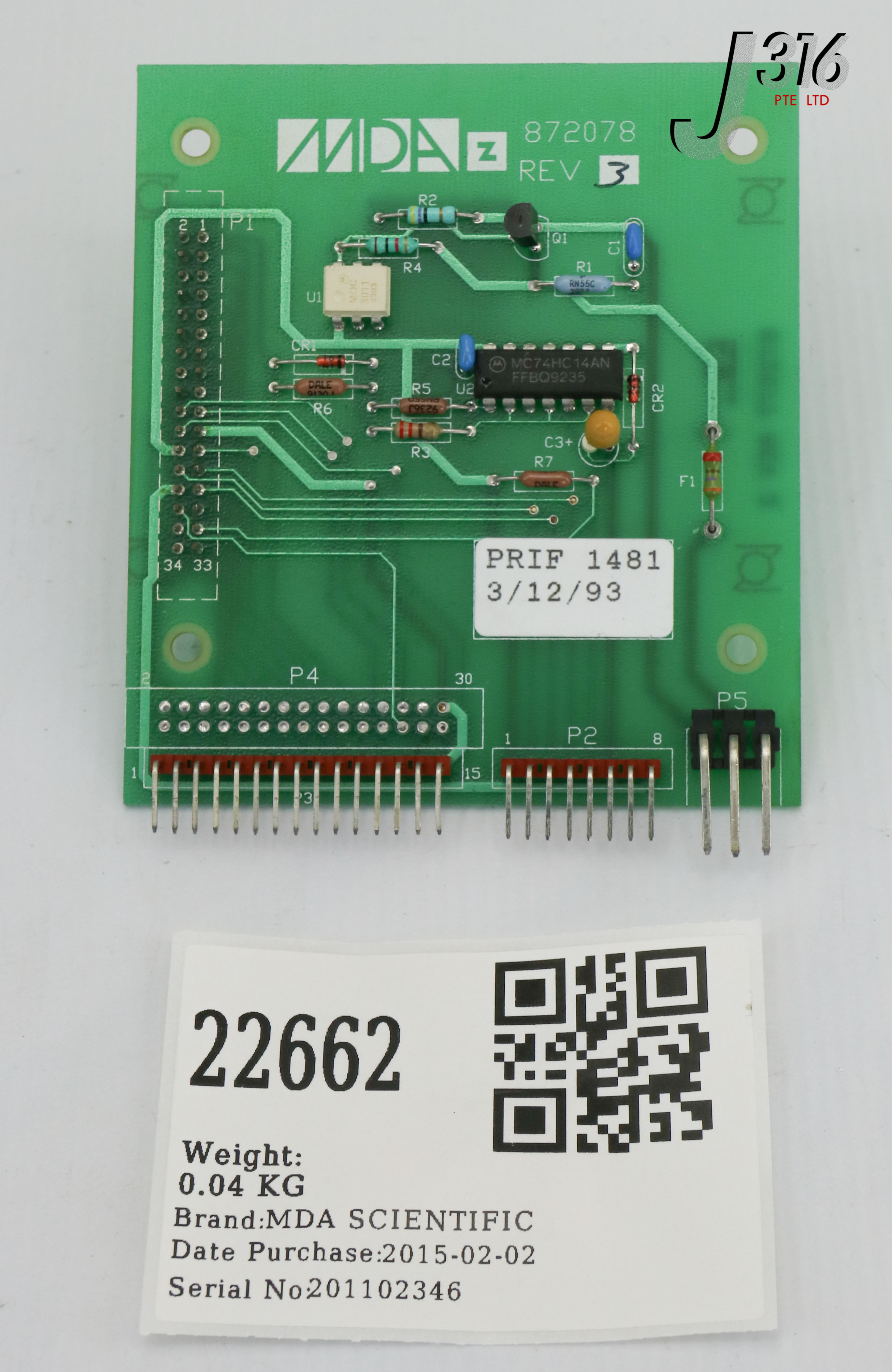 に 22662 MDA SCIENTIFIC PCB ASSY, PRIF 1481 872078 | eBay
